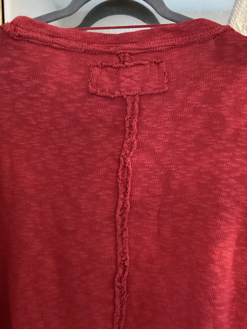 We The Free Red Lightweight Crewneck Pullover